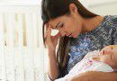 Tired Mother Suffering From Post Natal Depression